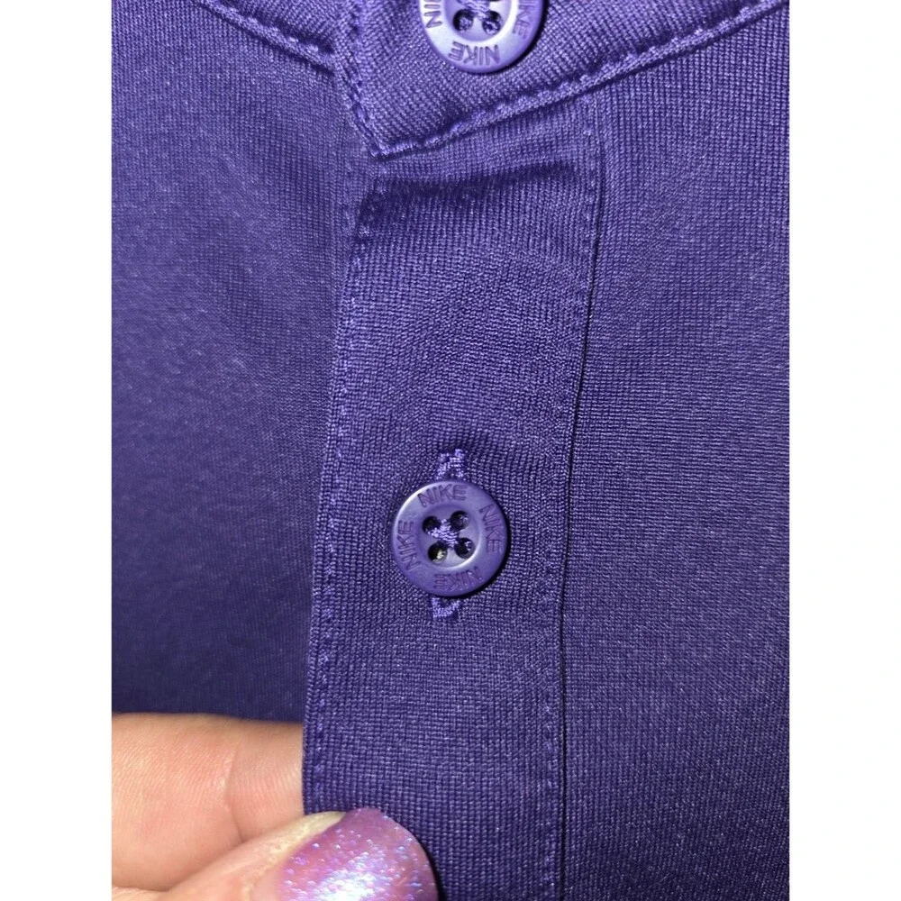 Nike Golf Dri-FIT Performance Purple Polo Shirt, Size Medium
